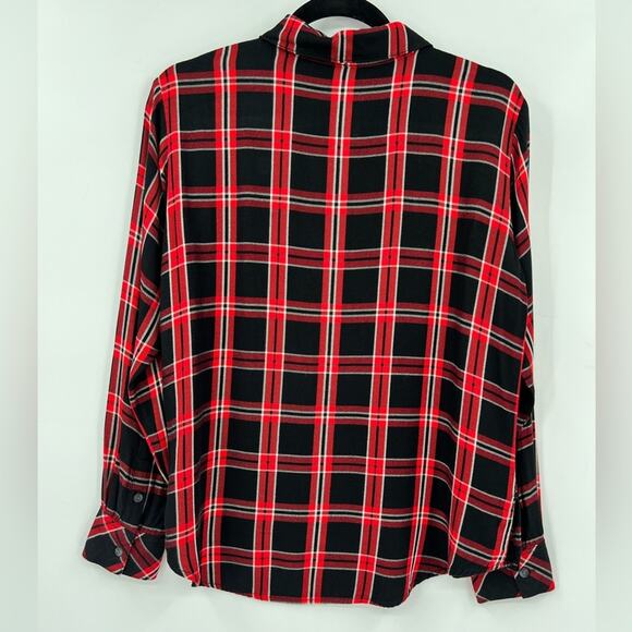 NWOT Sanctuary Boyfriend For Life After Hours Plaid Flannel Button Down Shirt XS - Picture 7 of 15